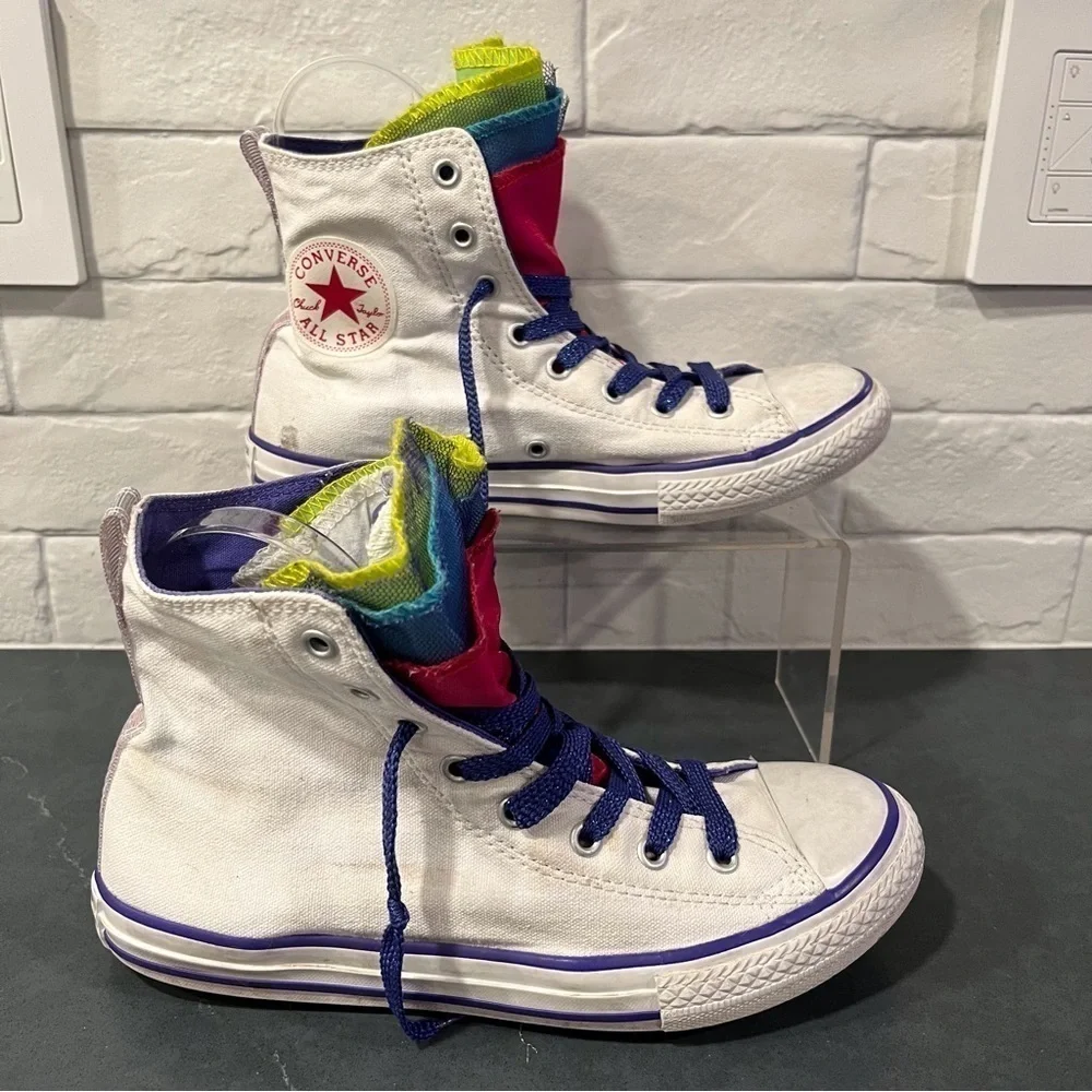 Converse sz 7 Party hi All Stars sneakers - Picture 3 of 16